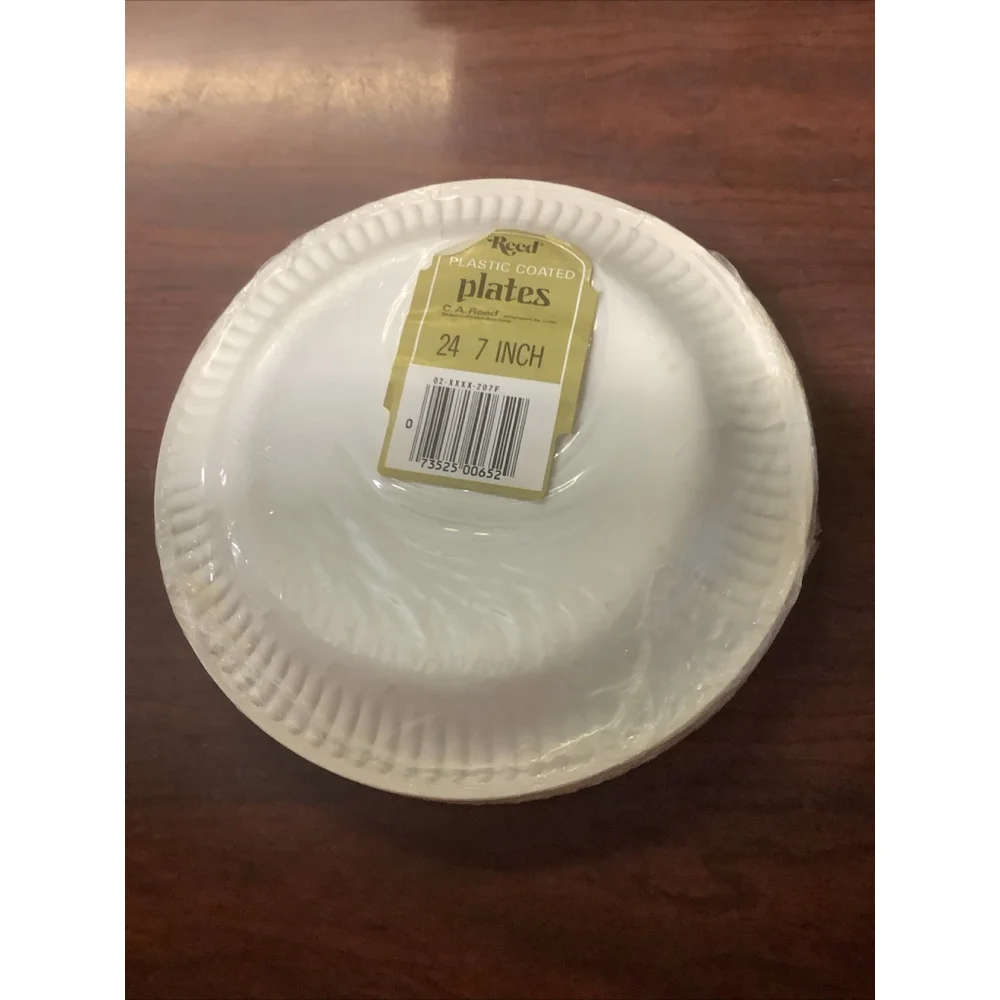 Vintage Reed Paper Plates Happy New Year NOS Retro Baby